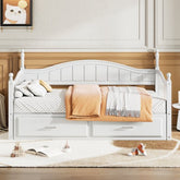 Bellemave® Twin Size Daybed with Twin Size Trundle Bed and Two Storage Drawers - Bellemave